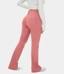 High Waisted Back Pocket Flare Yoga Leggings