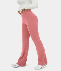 High Waisted Back Pocket Flare Yoga Leggings