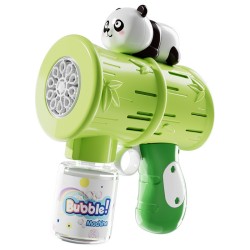 10-Hole Panda Bubble Gun - Automatic Handheld Bubble Blower with Lights