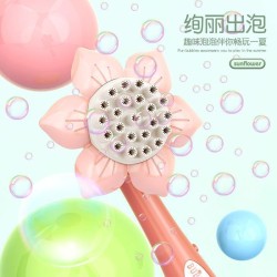 23-Hole Sunflower Bubble Gun - Electric Bubble Machine for Kids