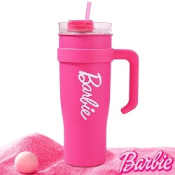 MINISO Barbie Co-Branded 1600ML Large-Capacity Stainless Steel Water Cup – Thermal Insulation, Pink, Girls’ Water Bottle