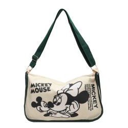 MINISO Snoopy Cartoon Cute Print Canvas Bag – Large Capacity One Shoulder Dumpling Bag, Women's Crossbody Bag