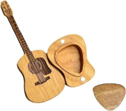 Wooden Acoustic Guitar Pick Box