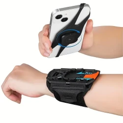 Removable 360-degree Rotating Mobile Phone Wristband, Suitable For Outdoor Running, Cycling, Fishing, Fitness Activities, Convenient To Carry And Free Hands,