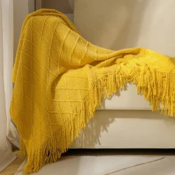 Knitted Blanket Sofa Cover