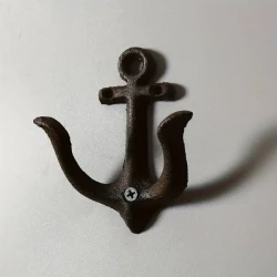 Vintage Rustic Cast Iron Nautical Anchor Design Wall Hooks