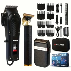 Professional Cordless Hair Clippers Set For Men