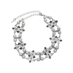 Elegant Pearl and Crystal Choker - Niche Light Luxury Statement Necklace