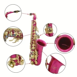 Slade Classic Alto Saxophone In E-Flat With Brass Body And Engraved Abalone Keys - Includes Protective Case Saxophone Case Alto Sax Accessories