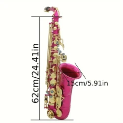 Slade Classic Alto Saxophone In E-Flat With Brass Body And Engraved Abalone Keys - Includes Protective Case Saxophone Case Alto Sax Accessories