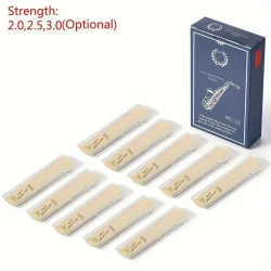 10pcs Alto Saxophone Reeds - Professional Grade Strength 2.0/2.5/3.0 - Ideal for Beginners - Sax Accessories