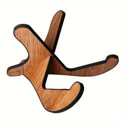 A Universal Wooden Guitar Stand With An X-shaped Portable Stringed Instrument Holder With Soft Rubber Padding For Acoustic Guitar, Bass, Electric Guitar, Classical Guitar, Violin, Mandolin, Ukulele, And Other Instruments.