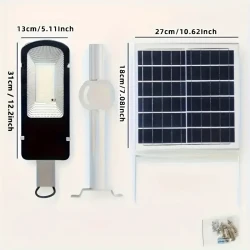 350 LED Powerful Outdoor Solar Street Light - 6500K IP65 Waterproof Street Light for Garage, Garden, and Terrace