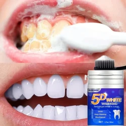 5D White Tooth Powder - Deep Cleaning and Fresh Breath Powder for Oral Health & Hygiene