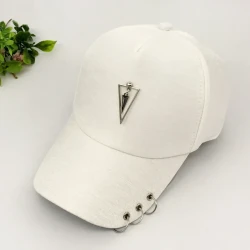 Unisex Fashion Sun Protection Cap - Trendy Sunshade Hat with Piercing Details