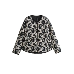 Printed French Style Thread Cotton Coat Jacket