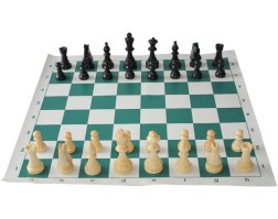 Authentic Planet Brand Extra Large Solid Wood Standard Game Chess Set Wang Gao 97mm With Leather Plate