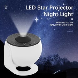 Star Projector Lamp with 13 Films – Creative LED Starry Sky Night Light, Tabletop Indoor Dynamic Galaxy Projector, Touchpad Controlled, USB Powered, Non-Waterproof, for Home Atmosphere Decor