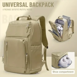 Large Capacity Travel Backpack With Shoe Compartment