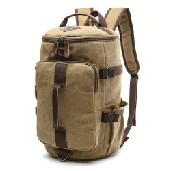 Outdoor Travel Canvas Backpack, Outdoor Large Capacity Students School Bag