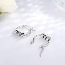 Halloween Retro Skull Ear Clips Earrings