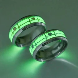 Heart-shaped Rings Luminous At Night Lovers Ring Jewelry