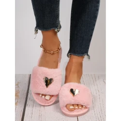 Fluffy Slipper  Home Fur Furry Slippers Women