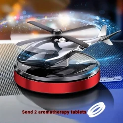 Solar-Powered Helicopter Car Air Freshener - High-Quality Metal Auto Diffuser