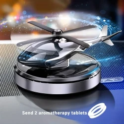 Solar-Powered Helicopter Car Air Freshener - High-Quality Metal Auto Diffuser