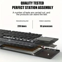 B033 Wireless Three Fold Keyboard For Computer Office Mute Ultra-thin Portable Keyboard