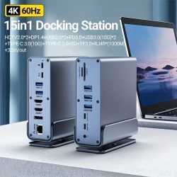 15-in-1 USB-C Docking Station - Ultimate Connectivity Solution for Laptops