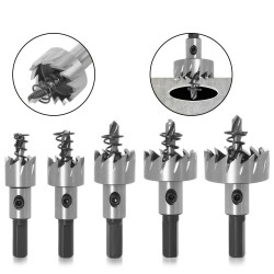 5-Piece Heavy-Duty Hole Saw Drill Bit Set - Perfect for Stainless Steel, Aluminum, Plastic & Wood