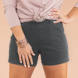 Comfy Stretch Twill Shorts For Women