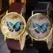 Roman scale butterfly belt watch Fashion universal gold shell watch